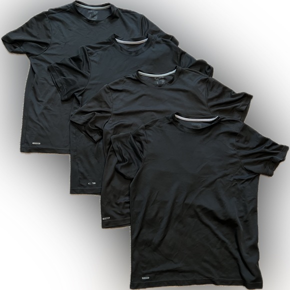 STARTER Other - Men’s Starter Black Cord Fit Regular Tee T-Shirt Undershirt set of 4 Size Large